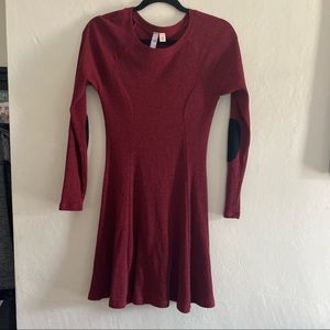 Red sweater dress